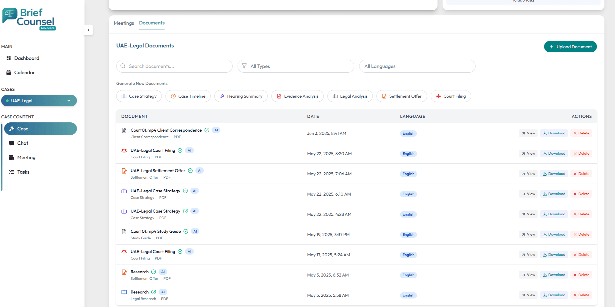 BriefCounsel Documents